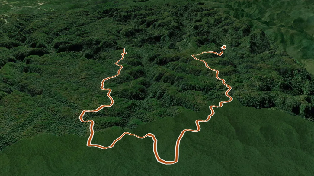 3-D terrain view of Osborne Bend Loop