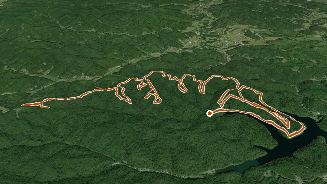 3-D terrain view of Carpenter's Run