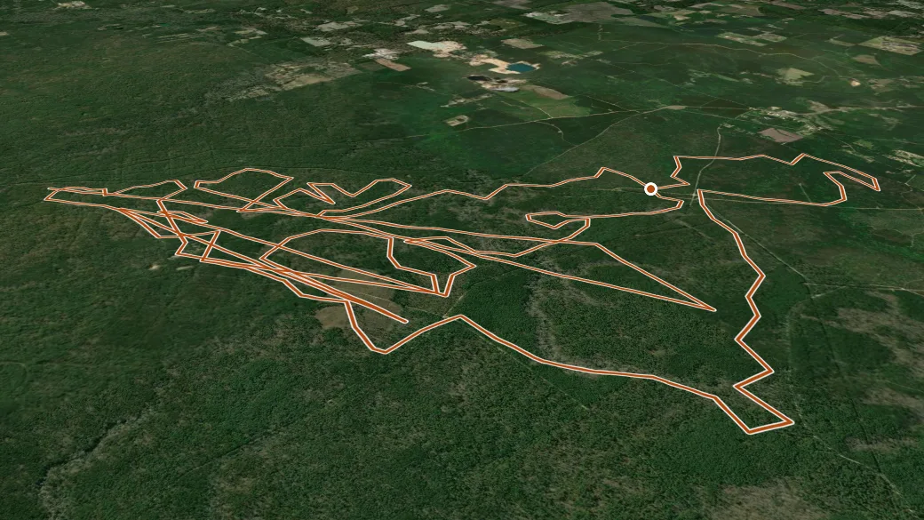 3-D terrain view of Claiborne North