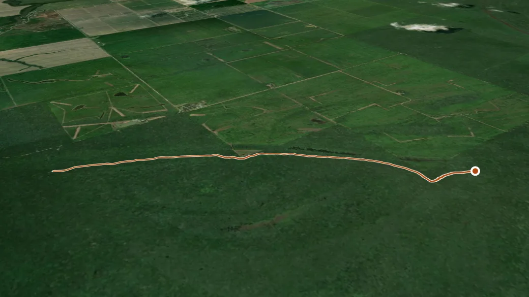 3-D terrain view of Wallace Lake Red Trail