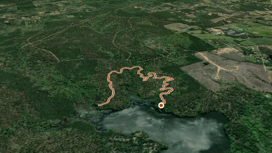 3-D terrain view of Beech Bottom Loop