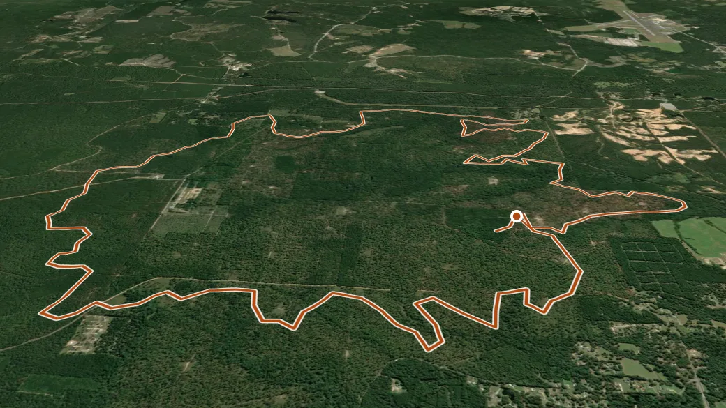 3-D terrain view of Livingston Little Creek