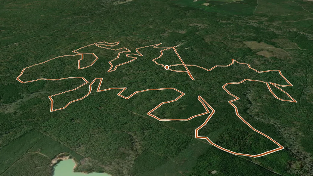 3-D terrain view of Claiborne Woodworth