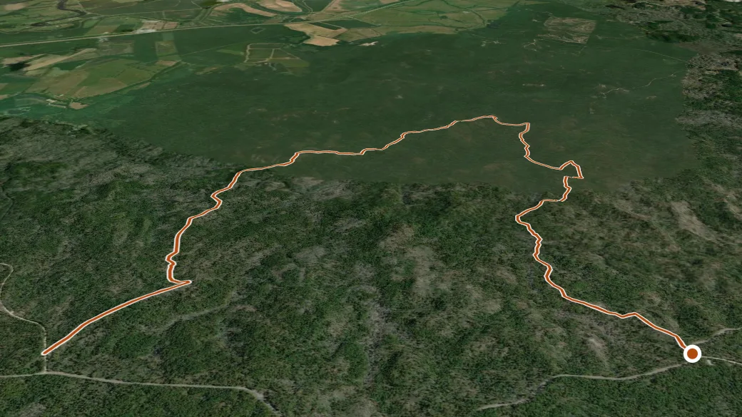 3-D terrain view of Backbone Trail