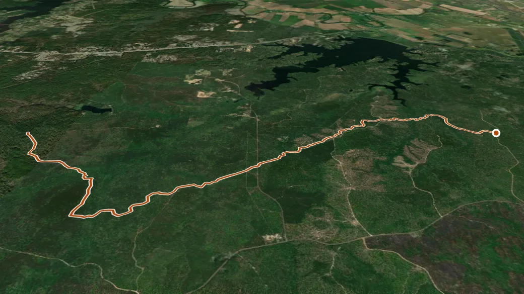 3-D terrain view of Wild Azalea Trail