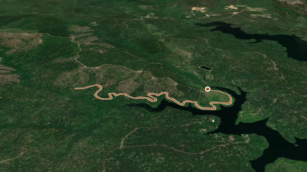 3-D terrain view of Lamotte Creek