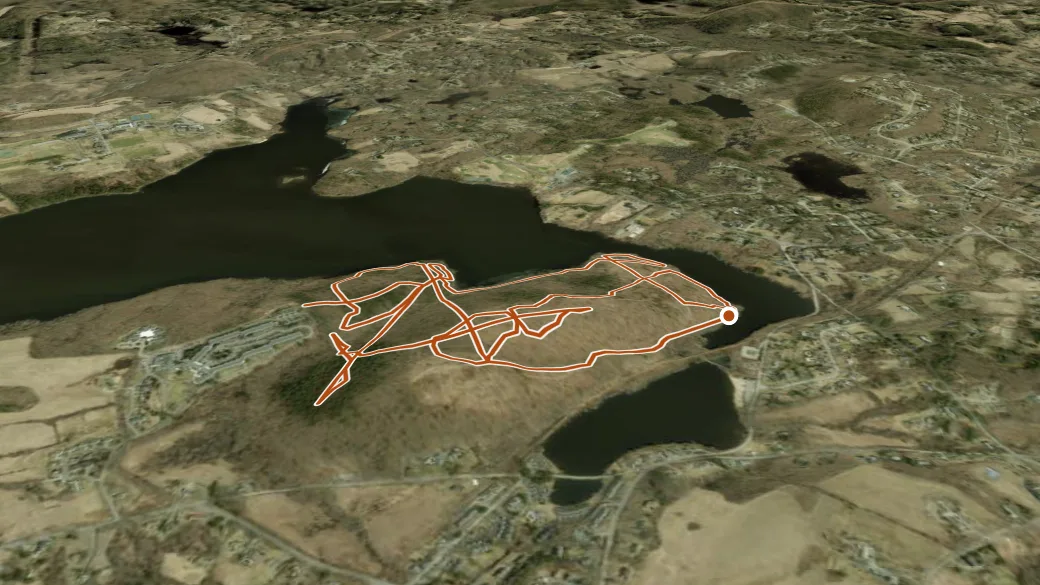 3-D terrain view of Weir Hill