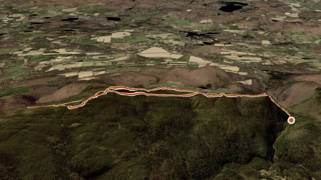 3-D terrain view of South Taconic Trail