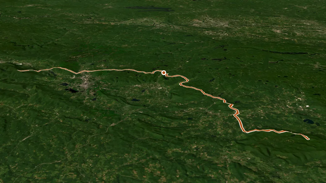 3-D terrain view of Appalachian National Scenic Trail