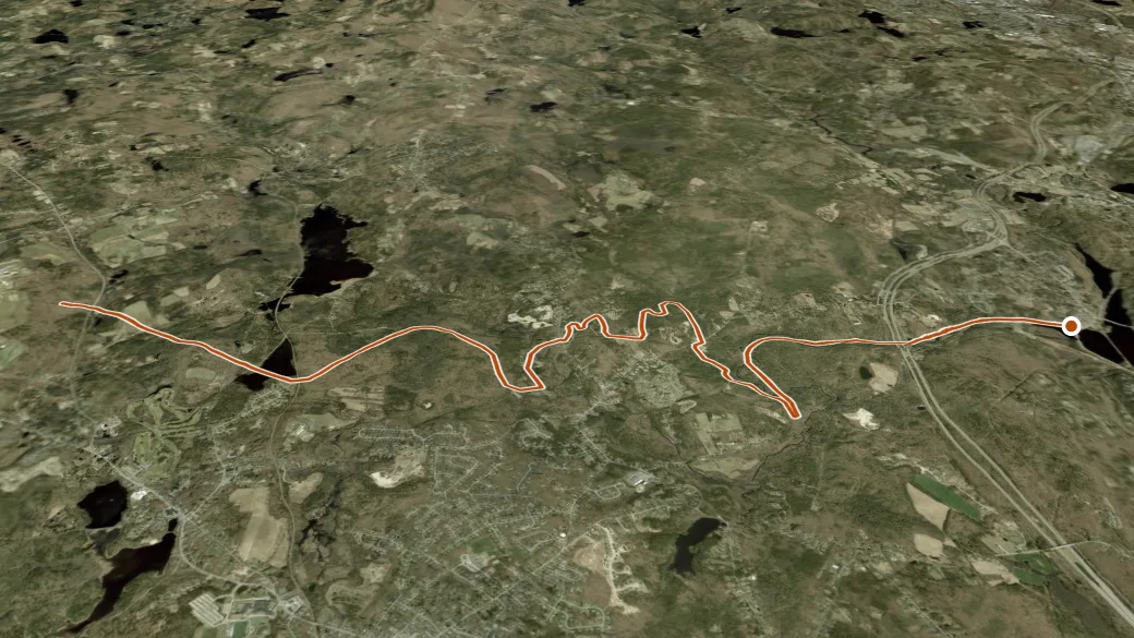 3-D terrain view of Mass Central/MCRT