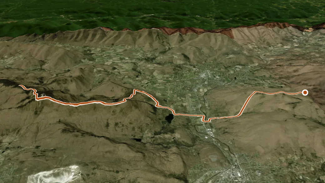 3-D terrain view of Appalachian Trail/Long Trail