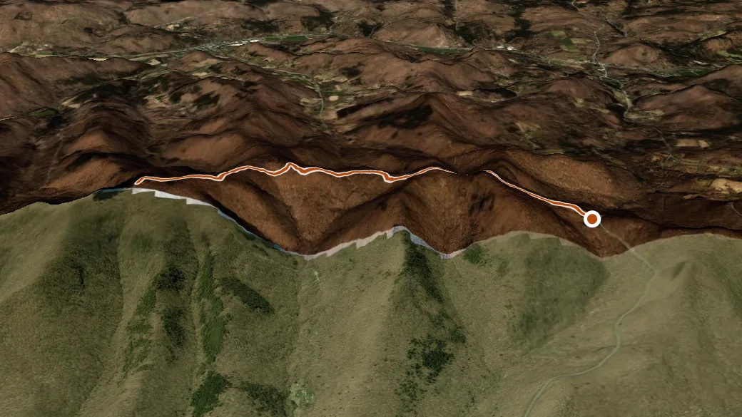 3-D terrain view of Taconic Trail