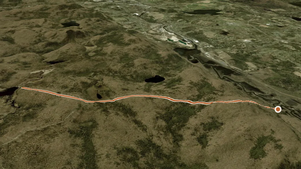 3-D terrain view of Utility Corridor