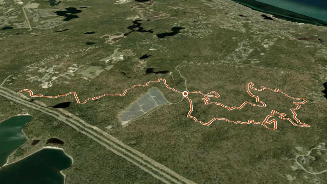 3-D terrain view of Energetic Sauce