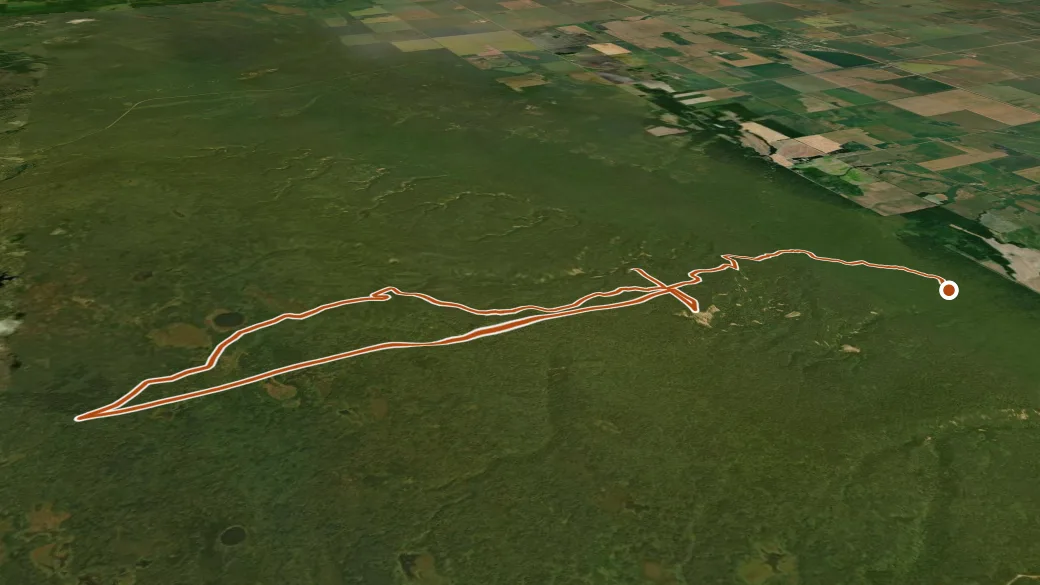 3-D terrain view of J.E.T.