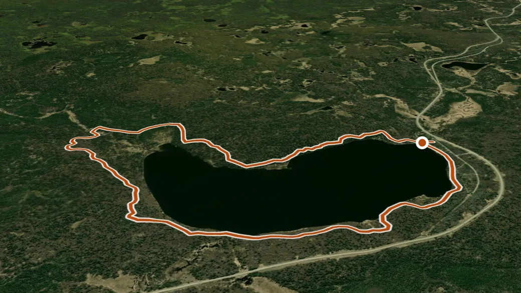 3-D terrain view of Moon Lake