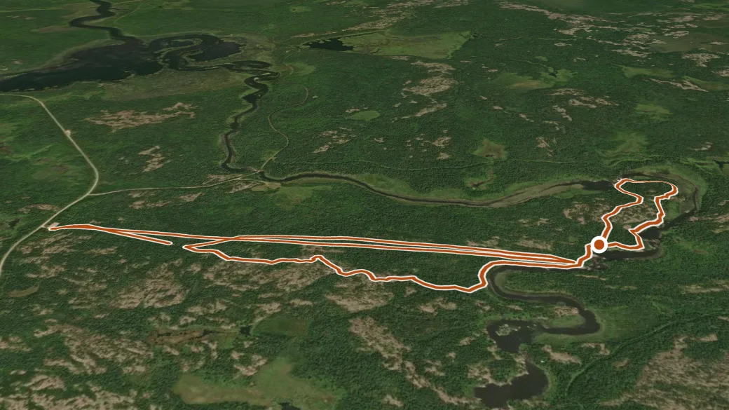 3-D terrain view of Pine Point Trail