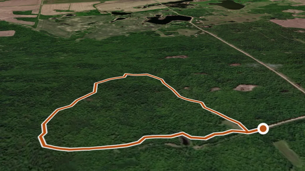 3-D terrain view of A Loop