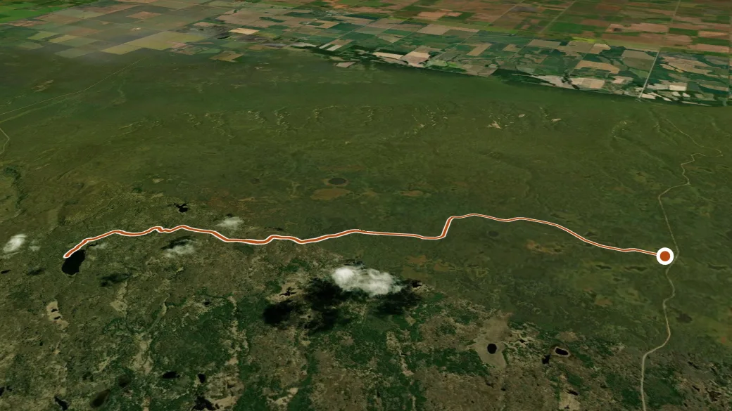 3-D terrain view of Escarpment