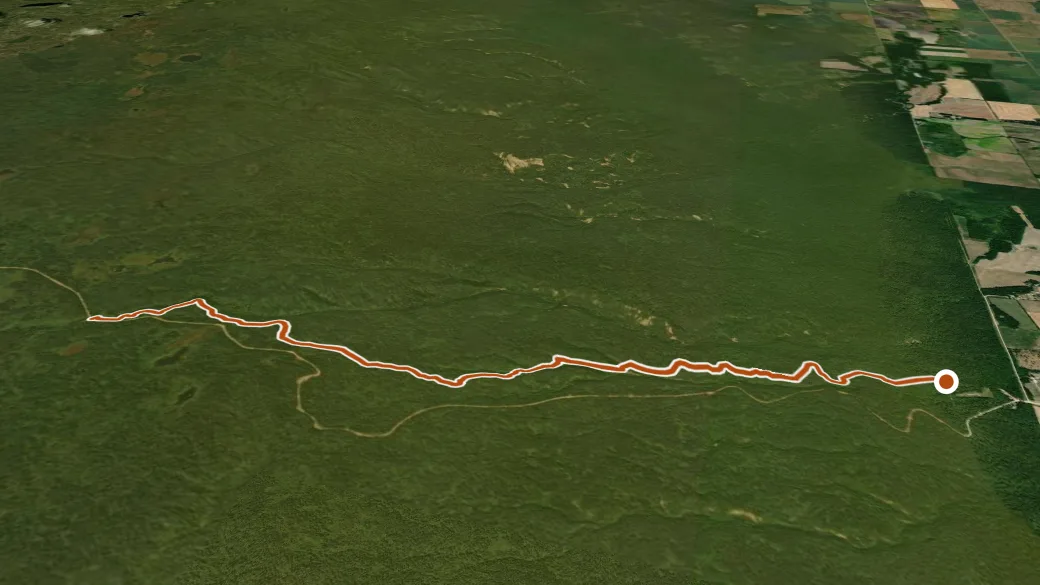 3-D terrain view of Gorge Creek