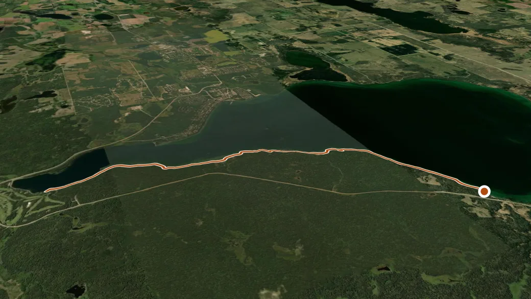 3-D terrain view of Clear Lake North Shore