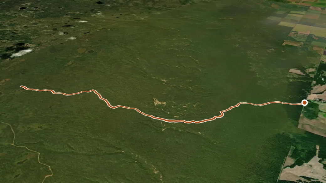 3-D terrain view of Bald Hill