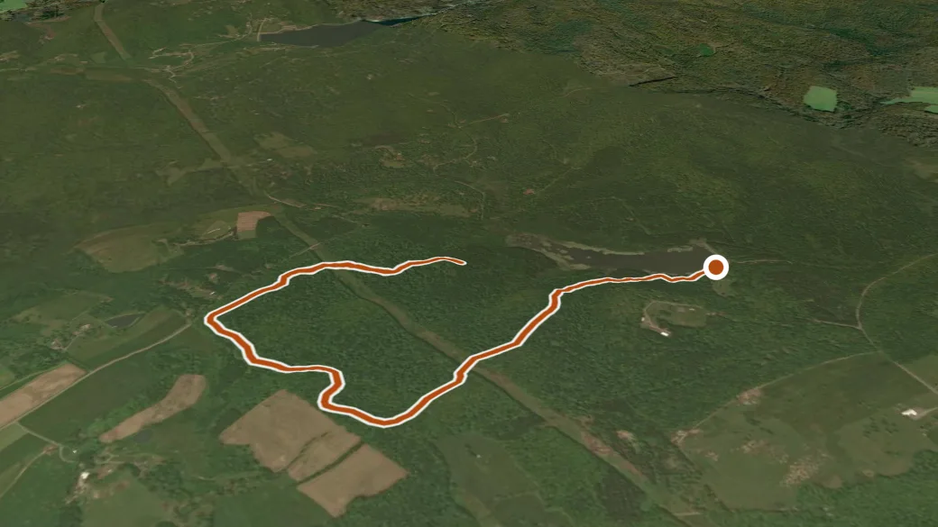 3-D terrain view of Blue