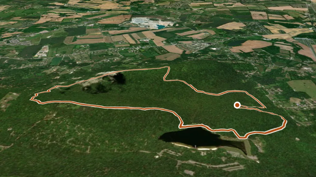 3-D terrain view of Big Red