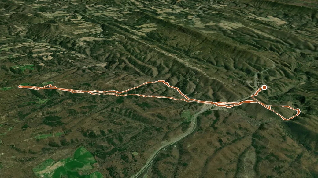 3-D terrain view of Pine Lick Blue