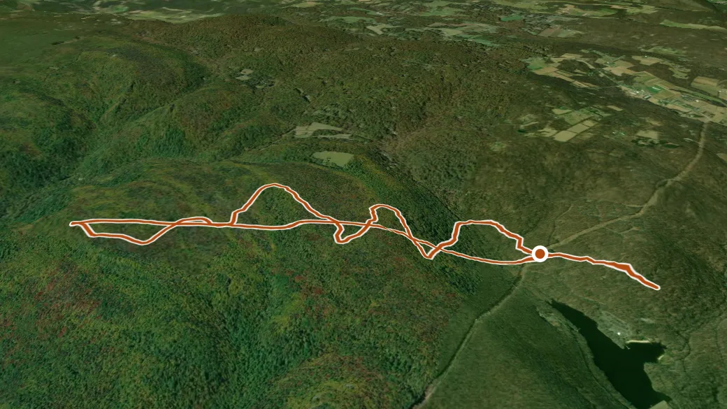 3-D terrain view of Catoctin Trail