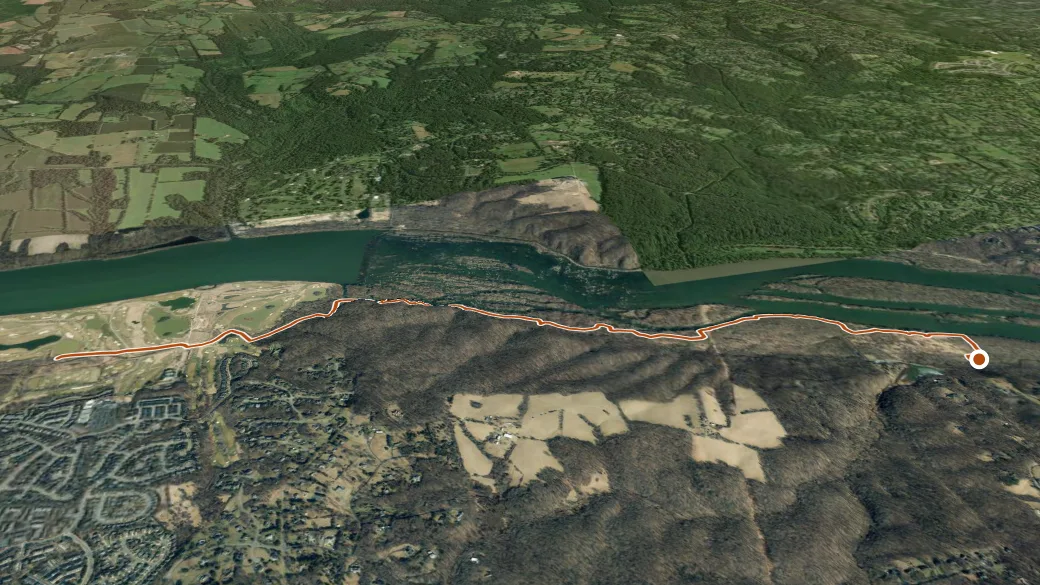 3-D terrain view of Potomac Heritage Trail