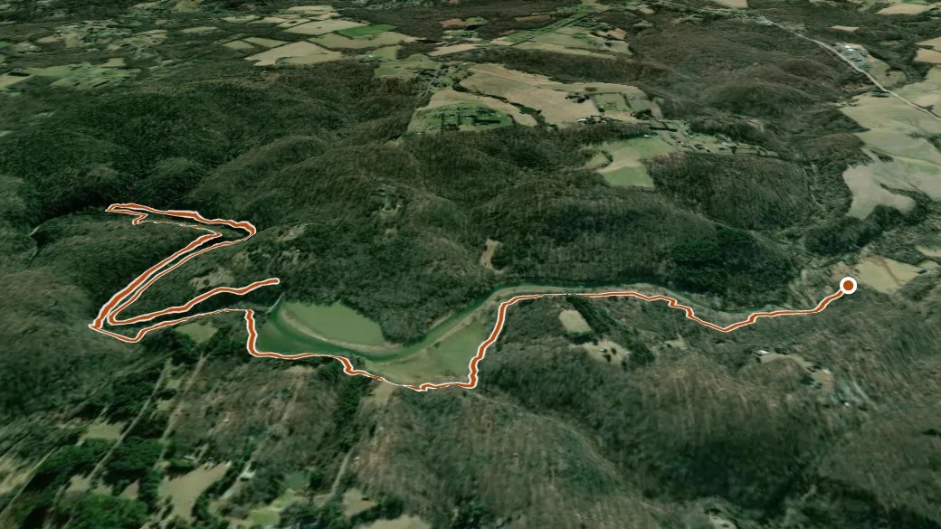 3-D terrain view of BCMSR Yellow Trail