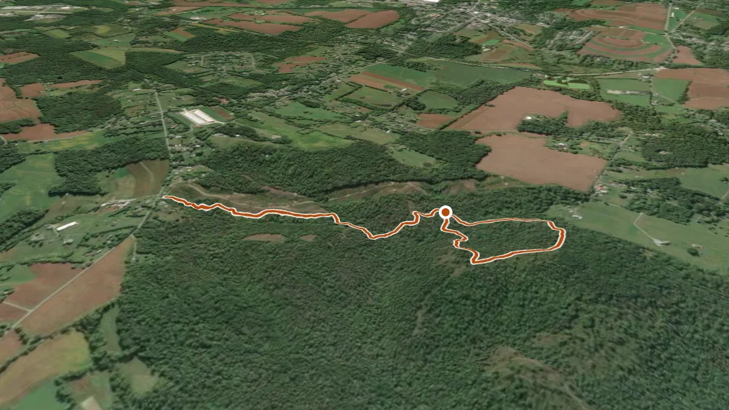 3-D terrain view of Rose Trail