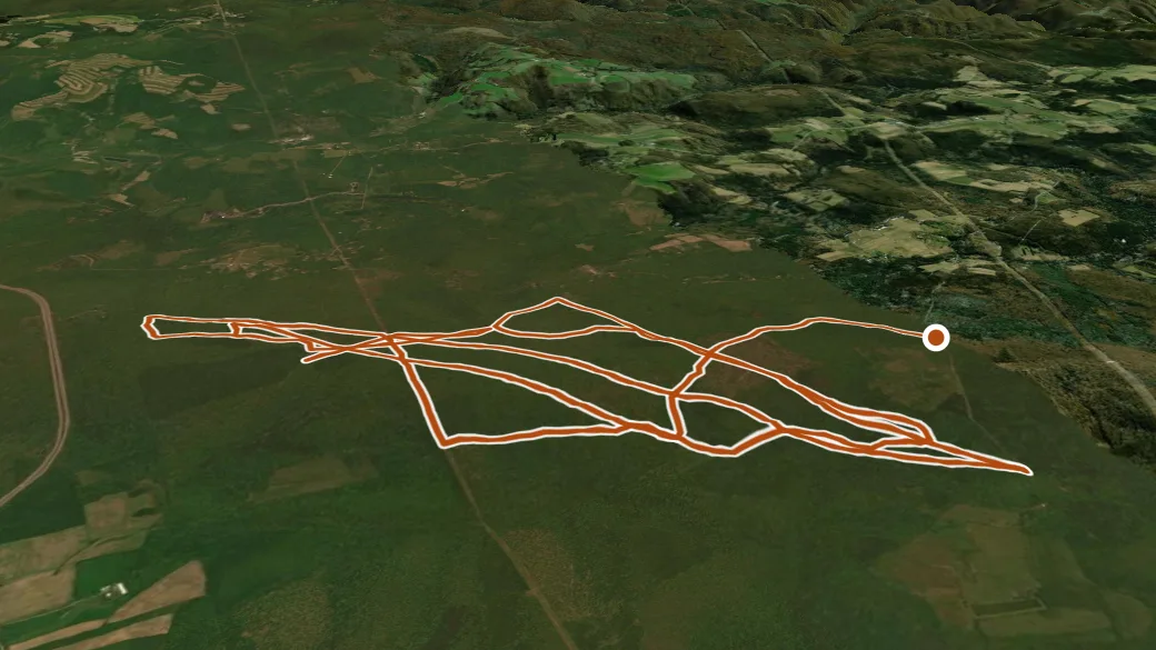 3-D terrain view of Negro Mountain
