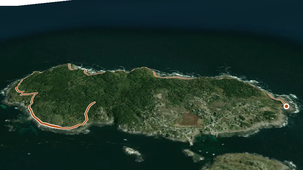 3-D terrain view of Cliff Trail (#1)