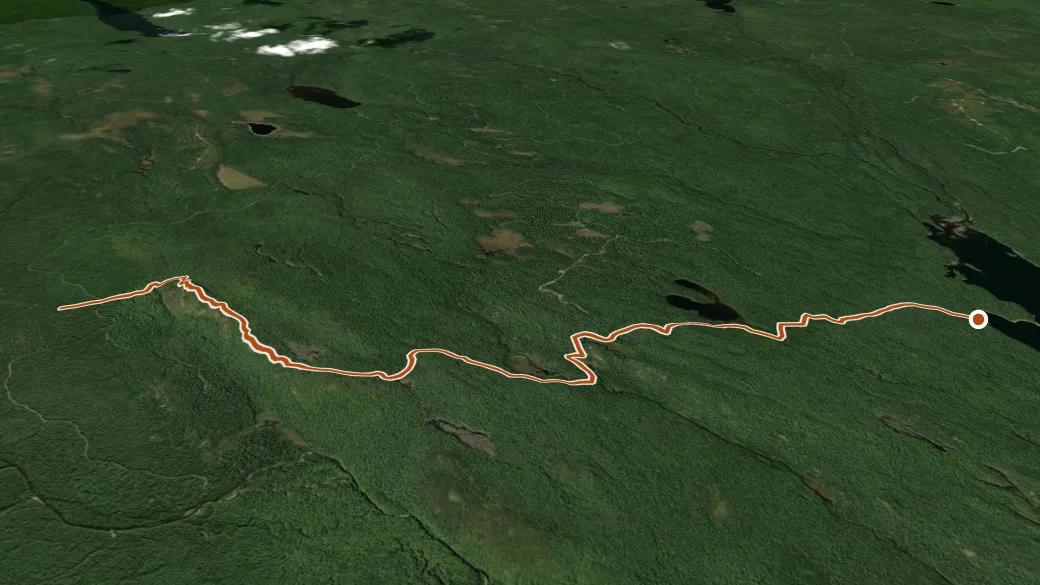 3-D terrain view of Frost Pond Trail