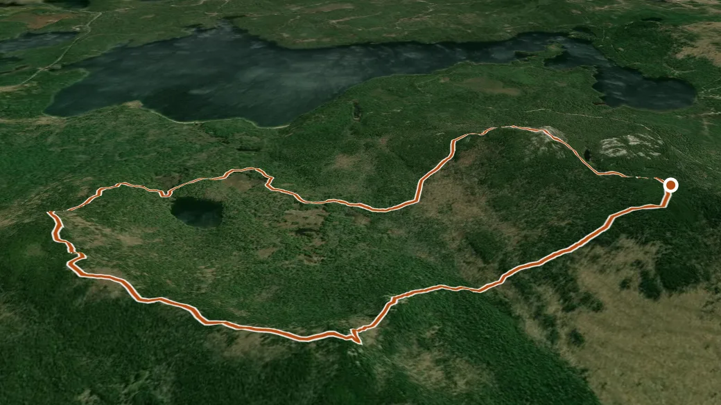 3-D terrain view of Caribou Loop