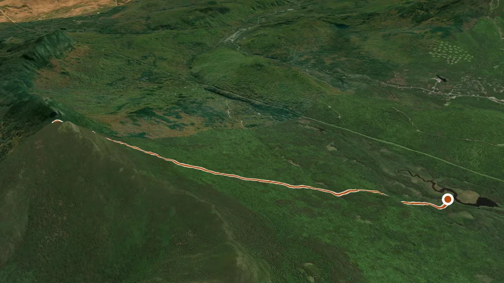 3-D terrain view of Fire Wardens Trail