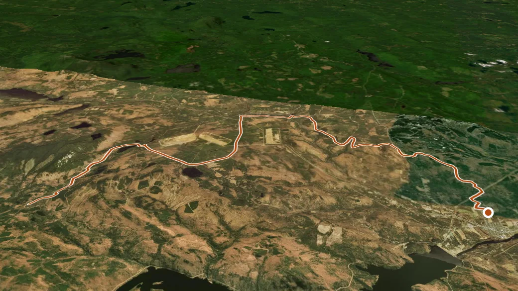 3-D terrain view of Snowmobile ITS 87