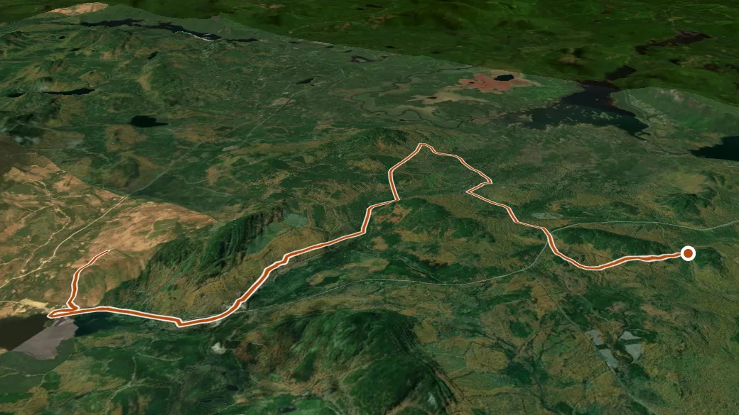 3-D terrain view of Snowmobile ITS 89