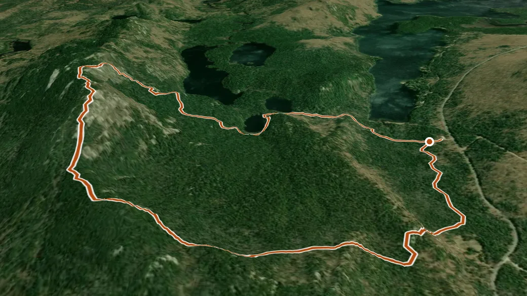 3-D terrain view of Tunk Maintain Ridge Loop