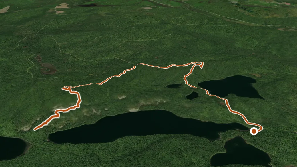 3-D terrain view of Black Mountain Trail