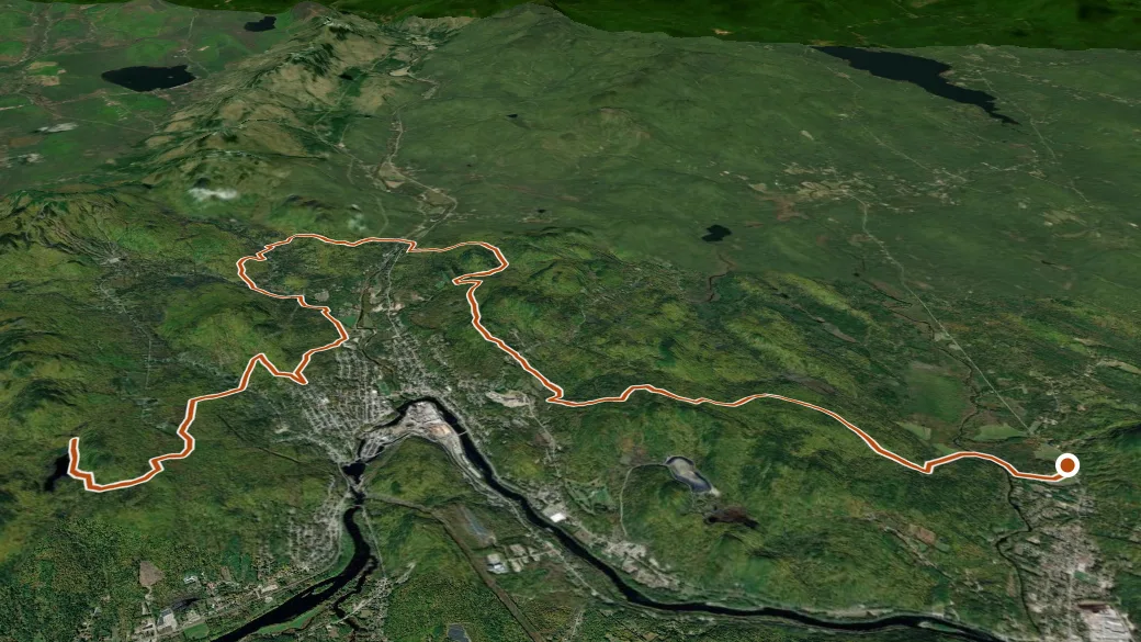 3-D terrain view of Snowmobile ITS 82