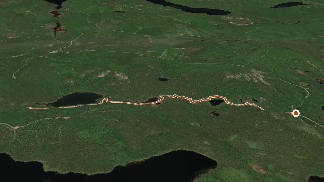 3-D terrain view of Turtle Ridge Trail