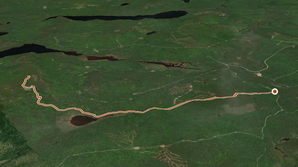 3-D terrain view of Third Musquash Trail