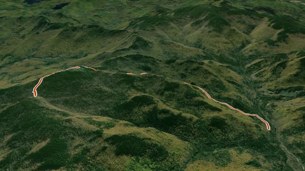 3-D terrain view of Mud Brook