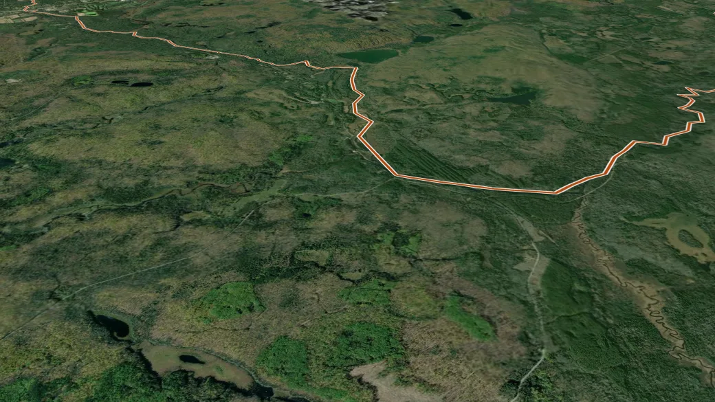 3-D terrain view of Canoe-Middle Branch Ontonagon