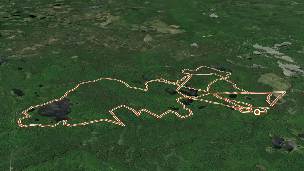 3-D terrain view of Pine Marten Run