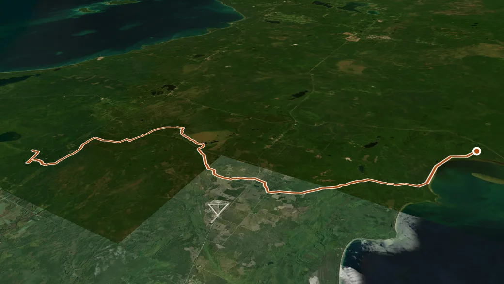 3-D terrain view of North Country National Scenic Trail