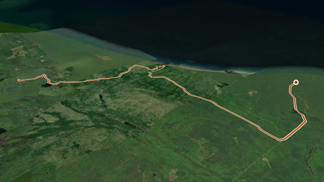 3-D terrain view of North Country National Scenic